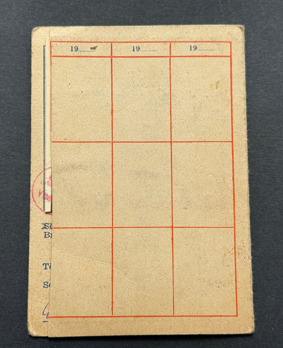 Starý Průkaz Sokol členský průkaz 1940-1948 (BM218)