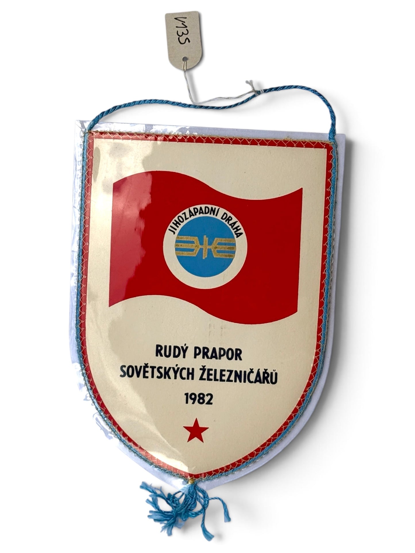 Vlaječka ČSD Jihozápadní dráha Plzeň 1982 (V135)