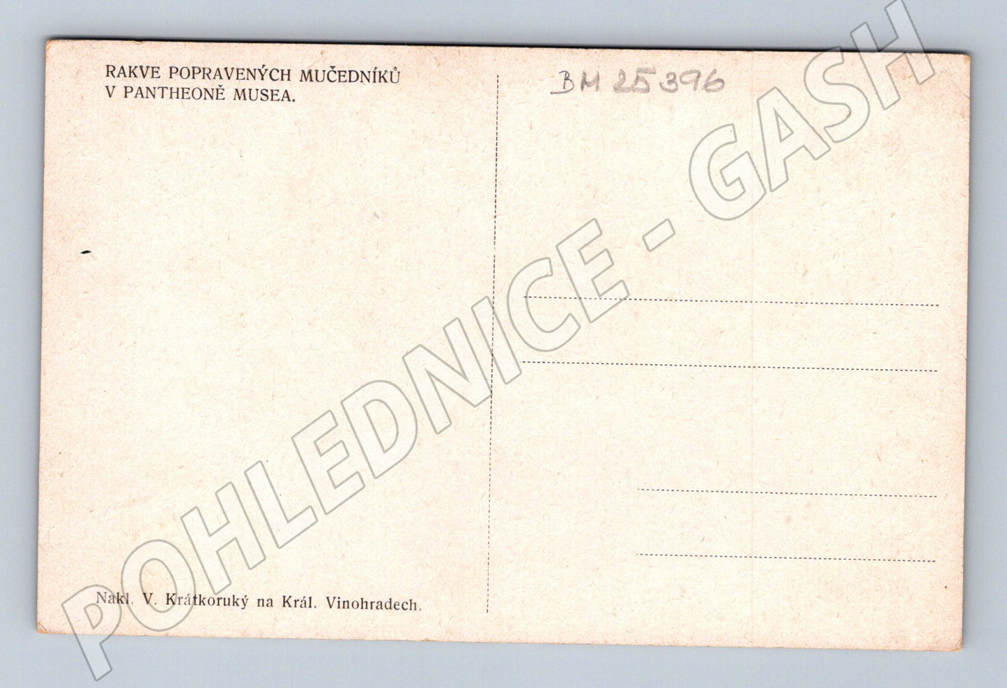 Pohlednice Praha Rakve popravených mučedníků v Pantheonu (BM25396)
