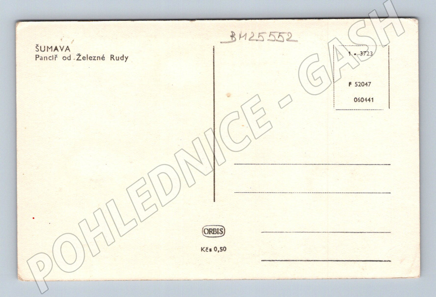 Pohlednice Šumava Pancíř od Železné Rudy (BM25552)