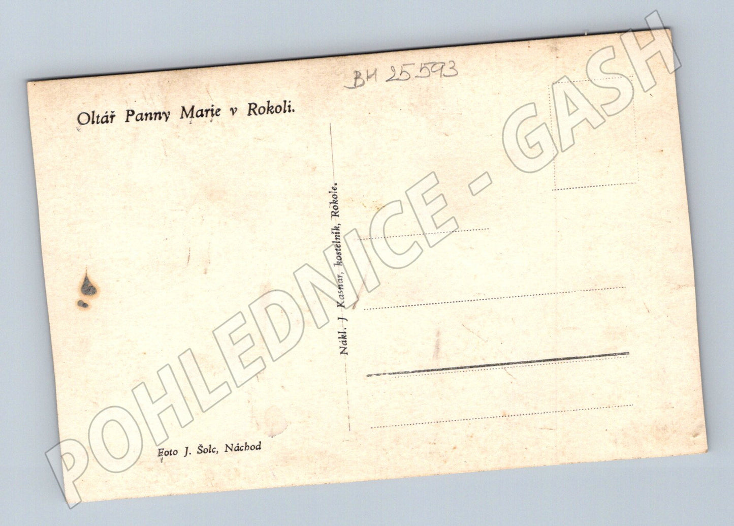 Pohlednice Rokoli Oltář Panny Marie (BM25593)