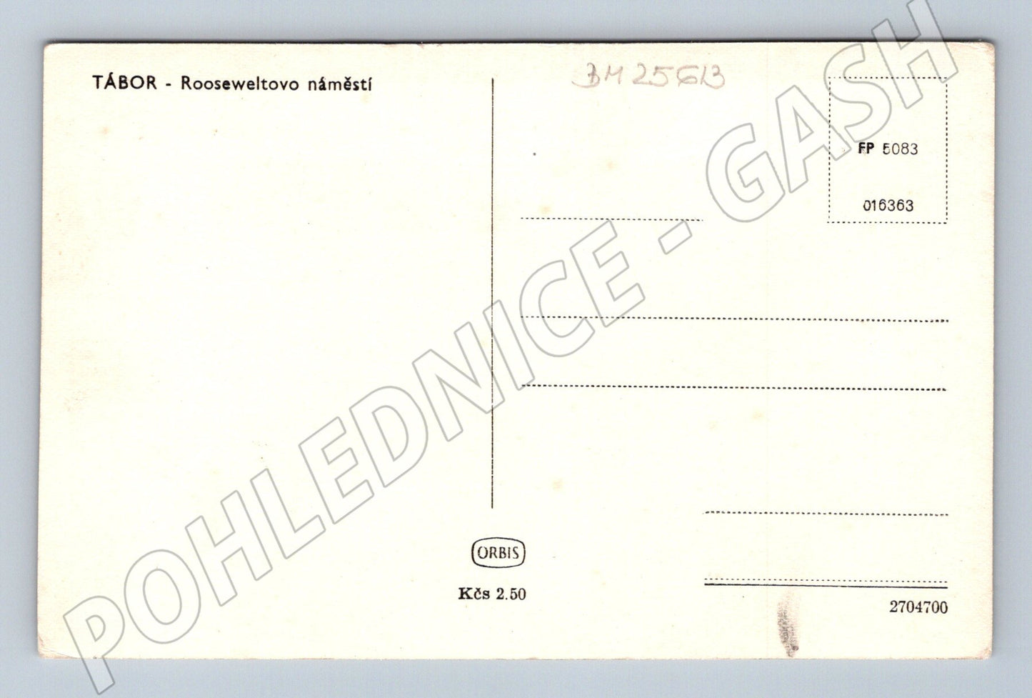Pohlednice Tábor Rooseveltovo náměstí (BM25613)