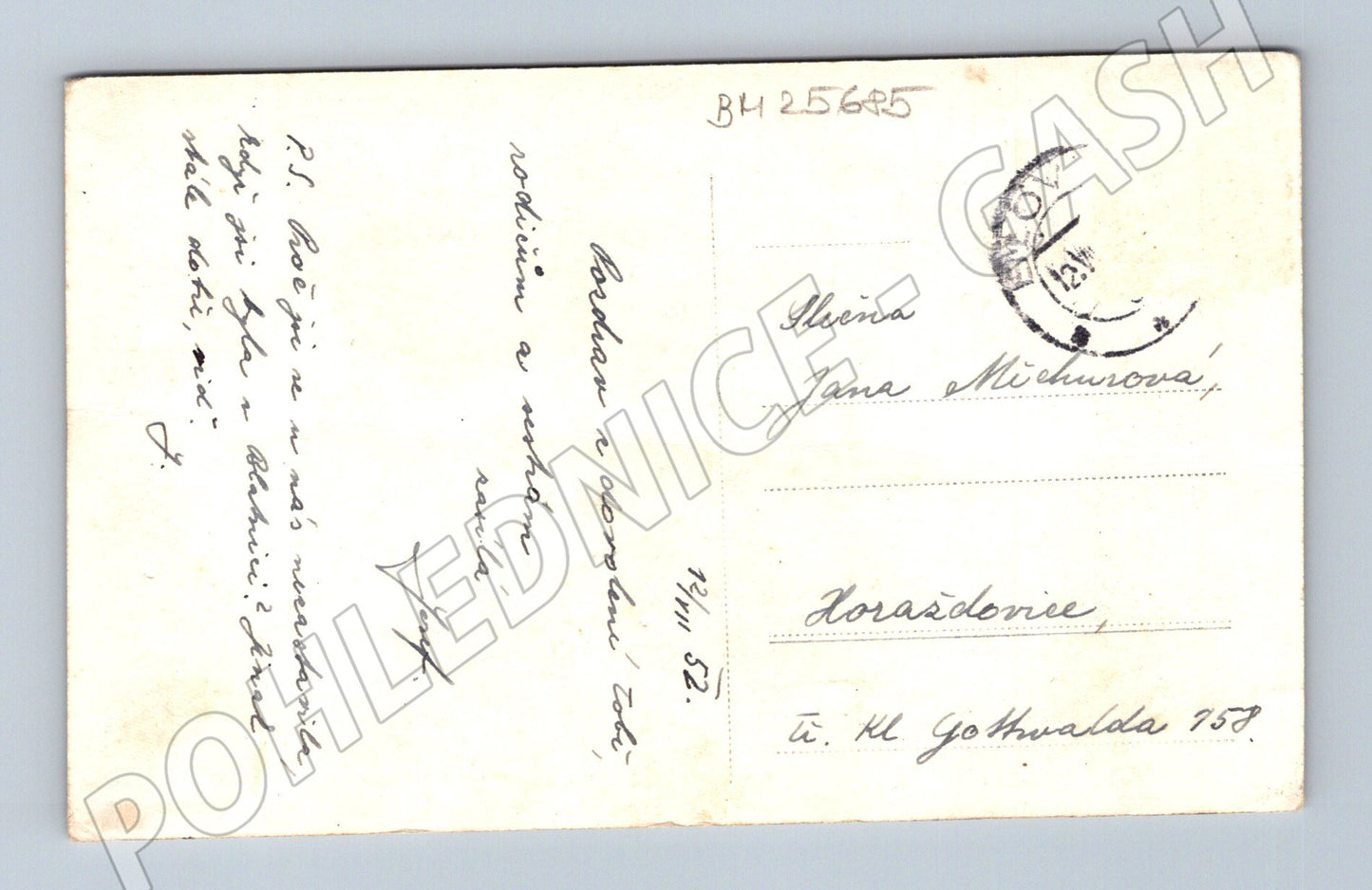 Pohlednice Zelená Hora hrad/zámek 1952 (BM25685)