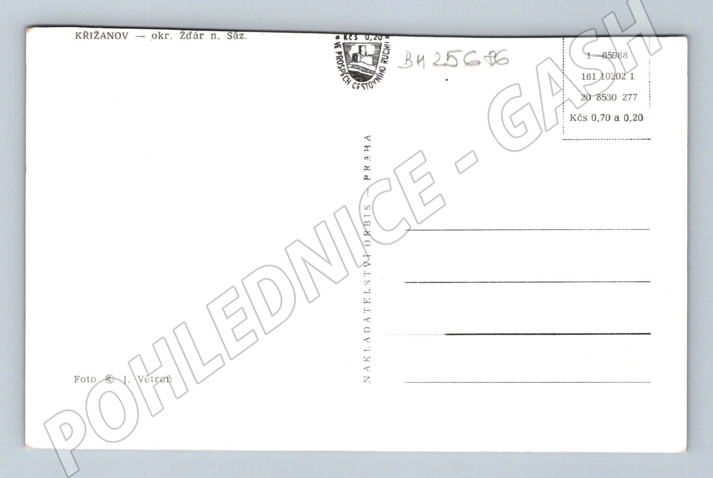 Pohlednice Křižanov celkový pohled (BM25686)
