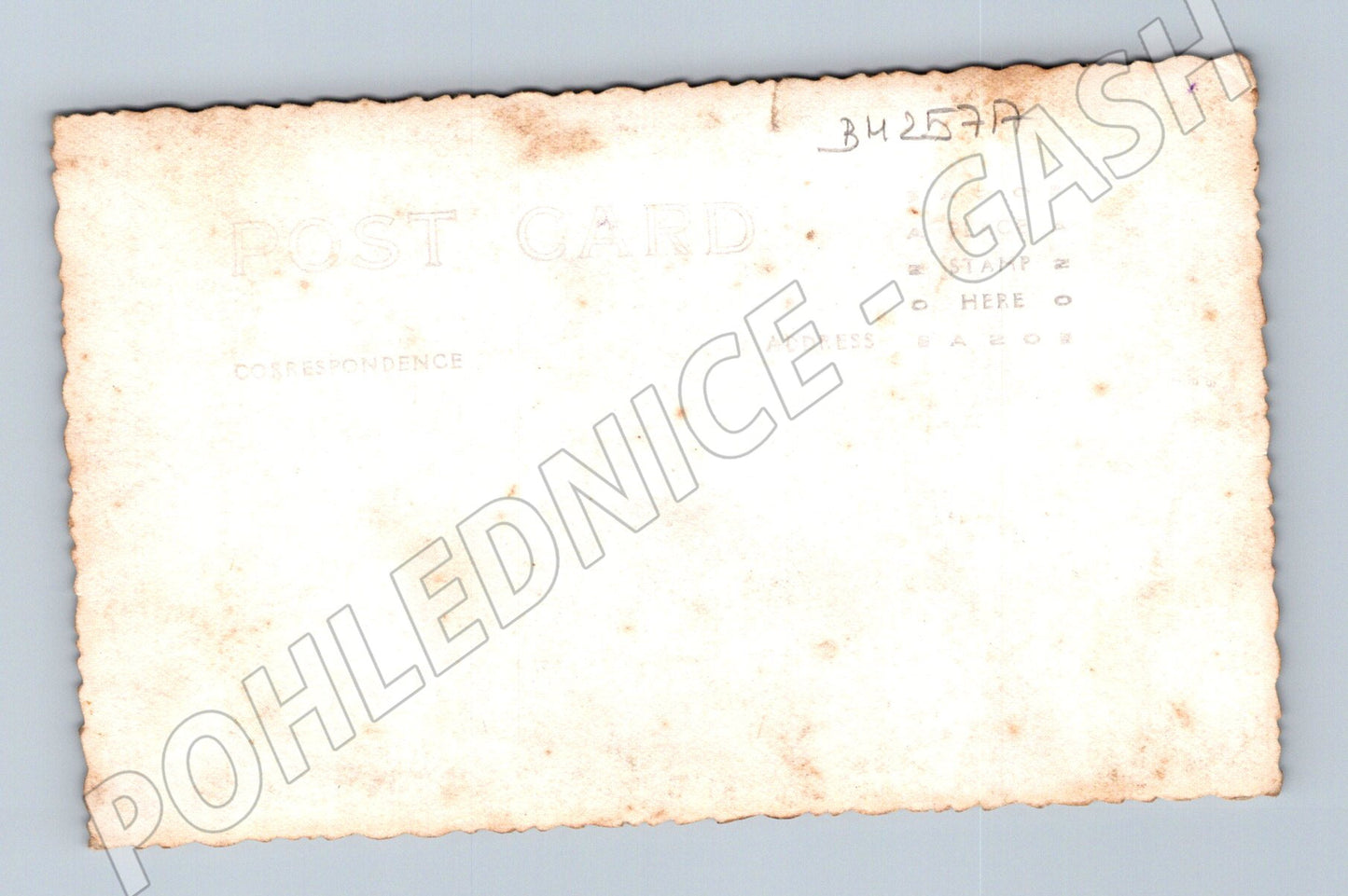 Pohlednice Ostatní státy venkovský dům s párem a psem (BM25717)