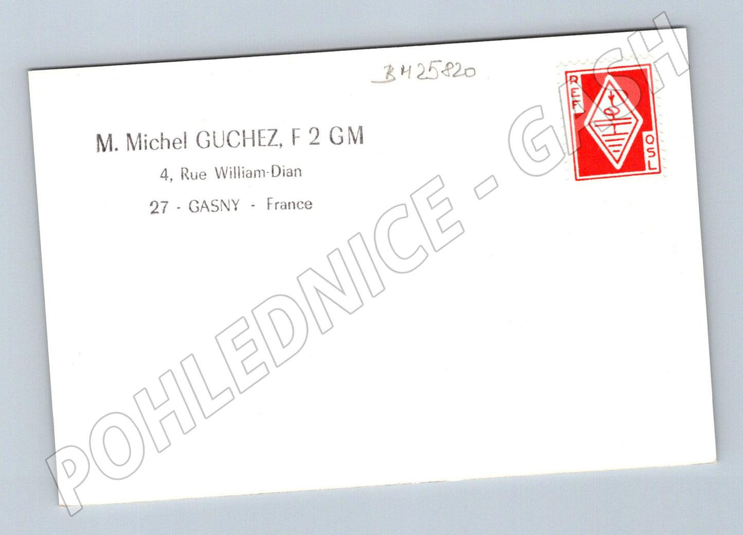 Pohlednice Francie QSL karta F2GM 1971 (BM25820)