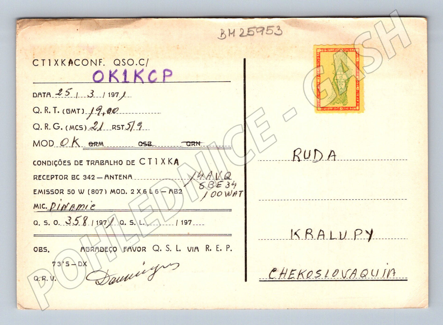 Pohlednice Portugalsko Porto most a lodě 1971 (BM25953)