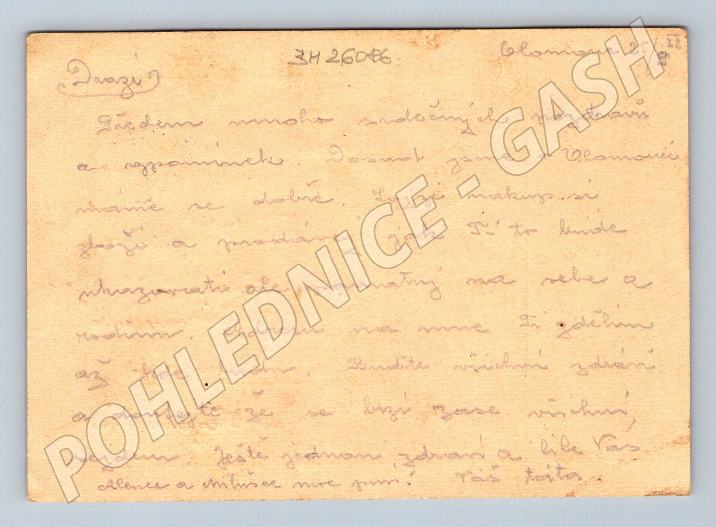 Pohlednice Olomouc poštovní razítko 1938 (BM26086)