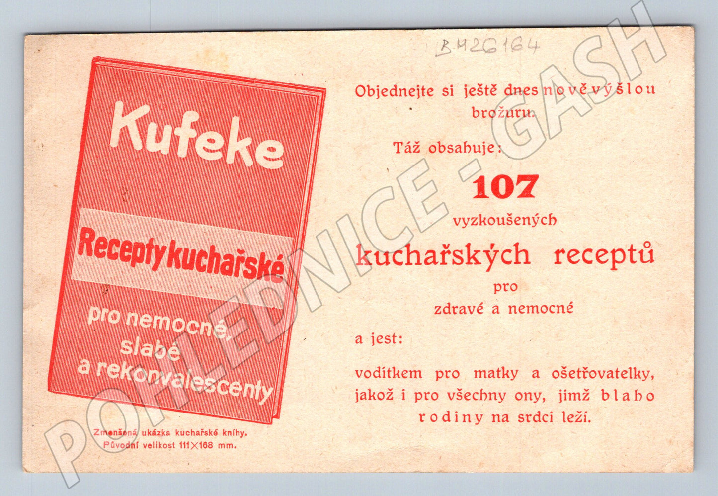 Pohlednice Rakousko Vídeň reklama Kufeke kuchařské recepty (BM26164)