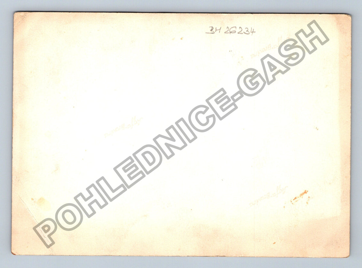Stará fotografie rodinná scéna před domem (BM26234)