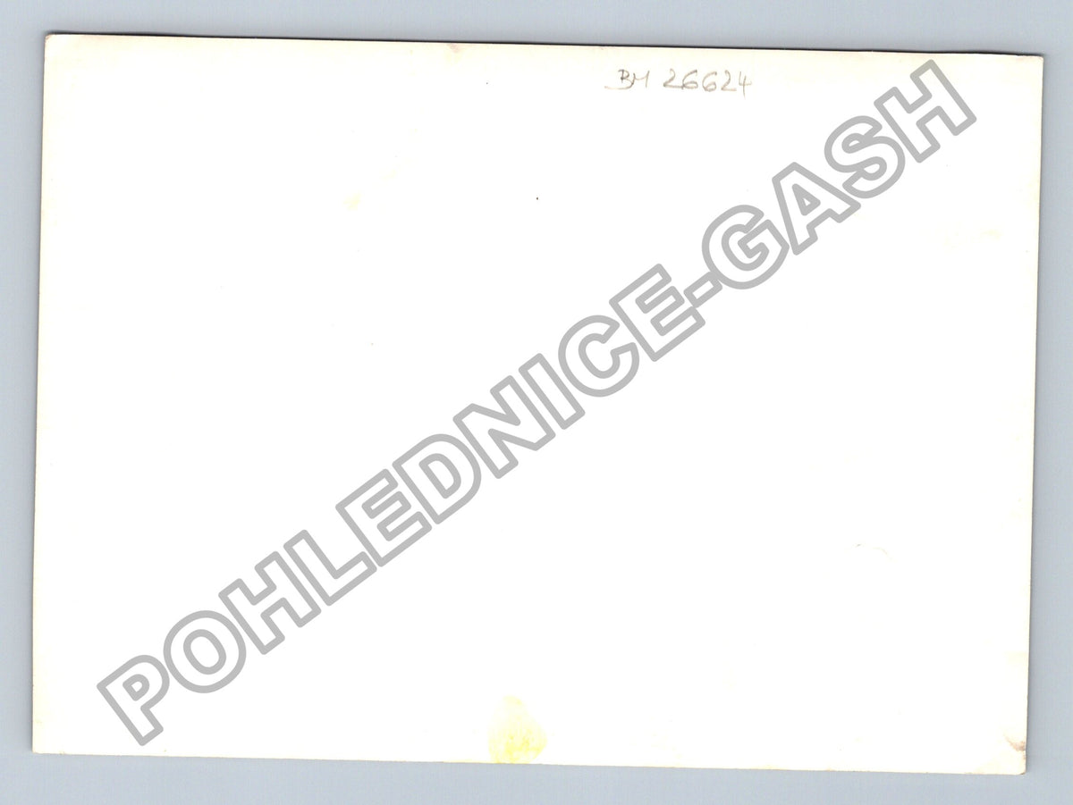 Stará fotografie černá kočka myje si tlapku (BM26624)