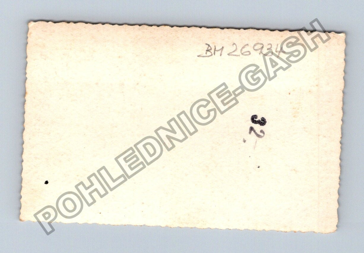 Stará fotografie dům na kopci s lidmi (BM26934)