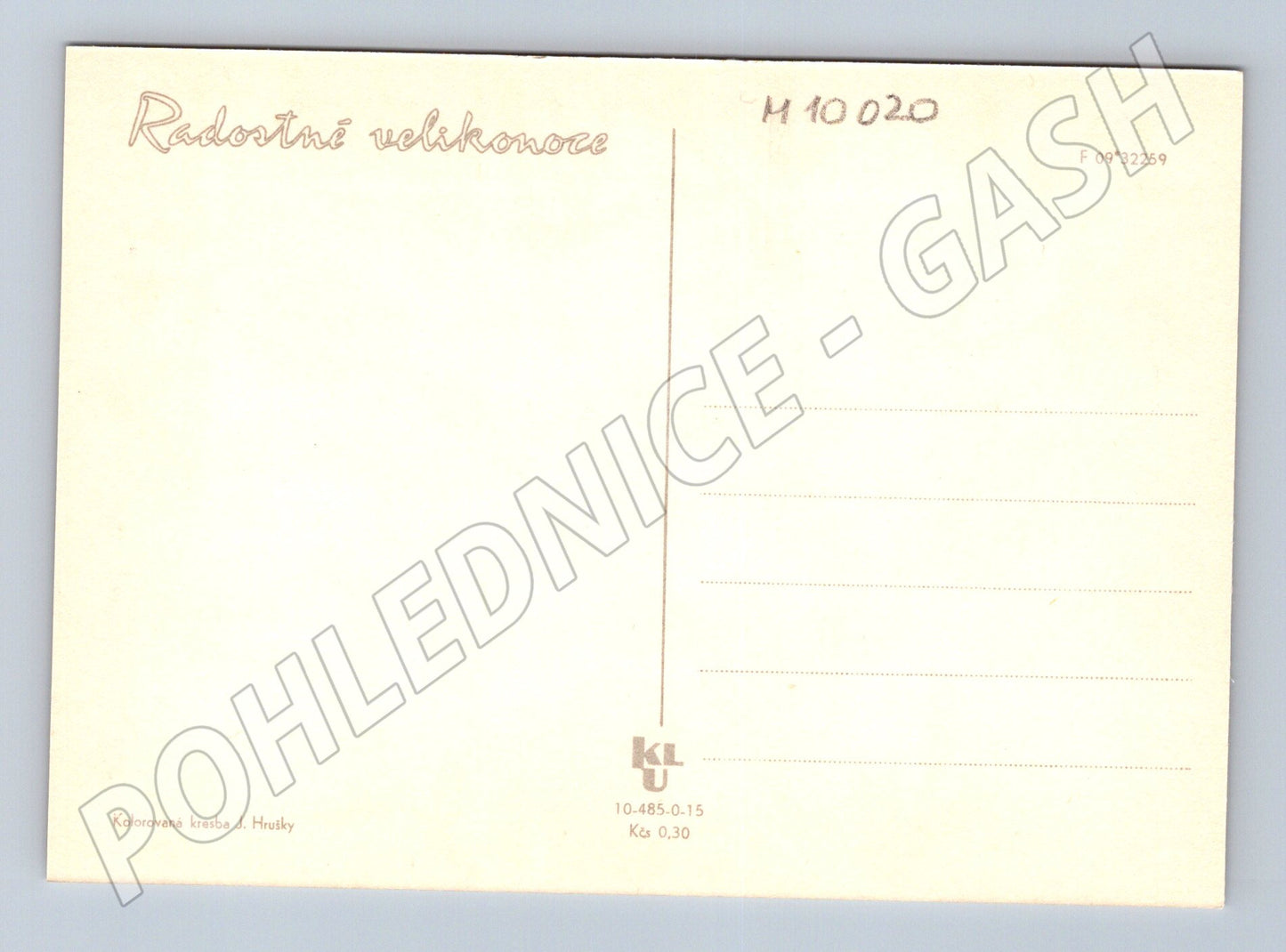 Easter postcard Happy Easter J Pear (M10020)