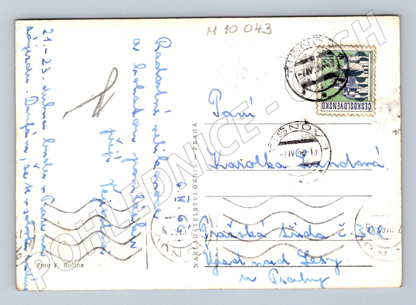 Easter postcard Easter egg and pomlázka Orbis (M10043)
