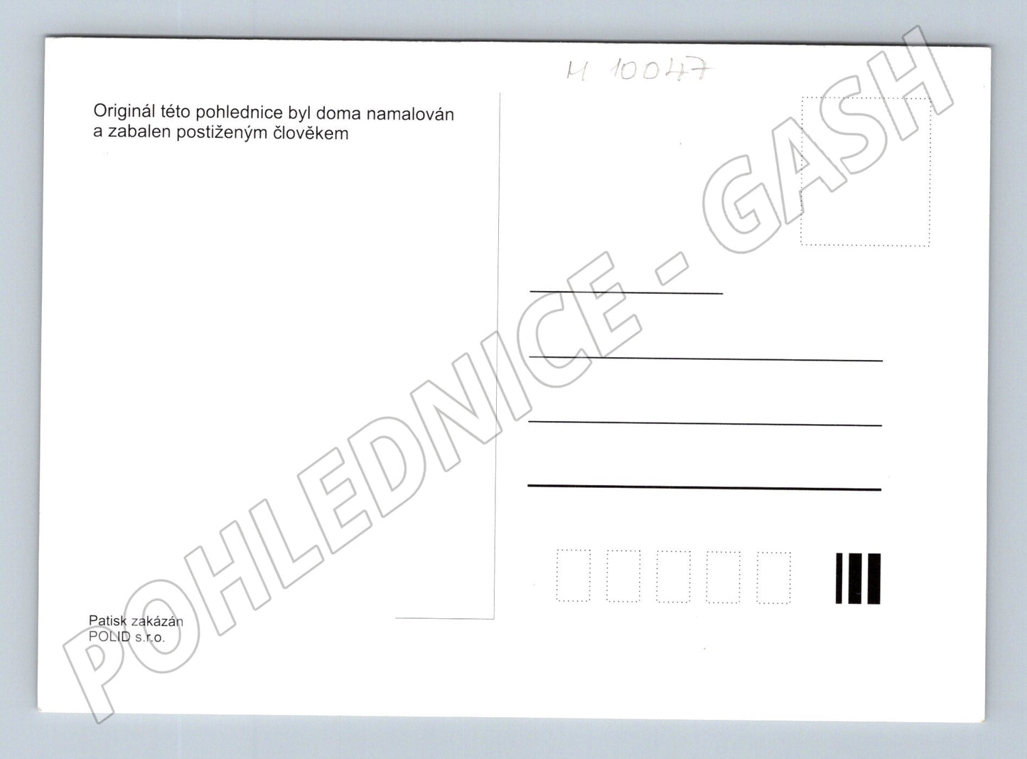Velikonoční pohlednice zajíček a kraslice ruční (M10047)