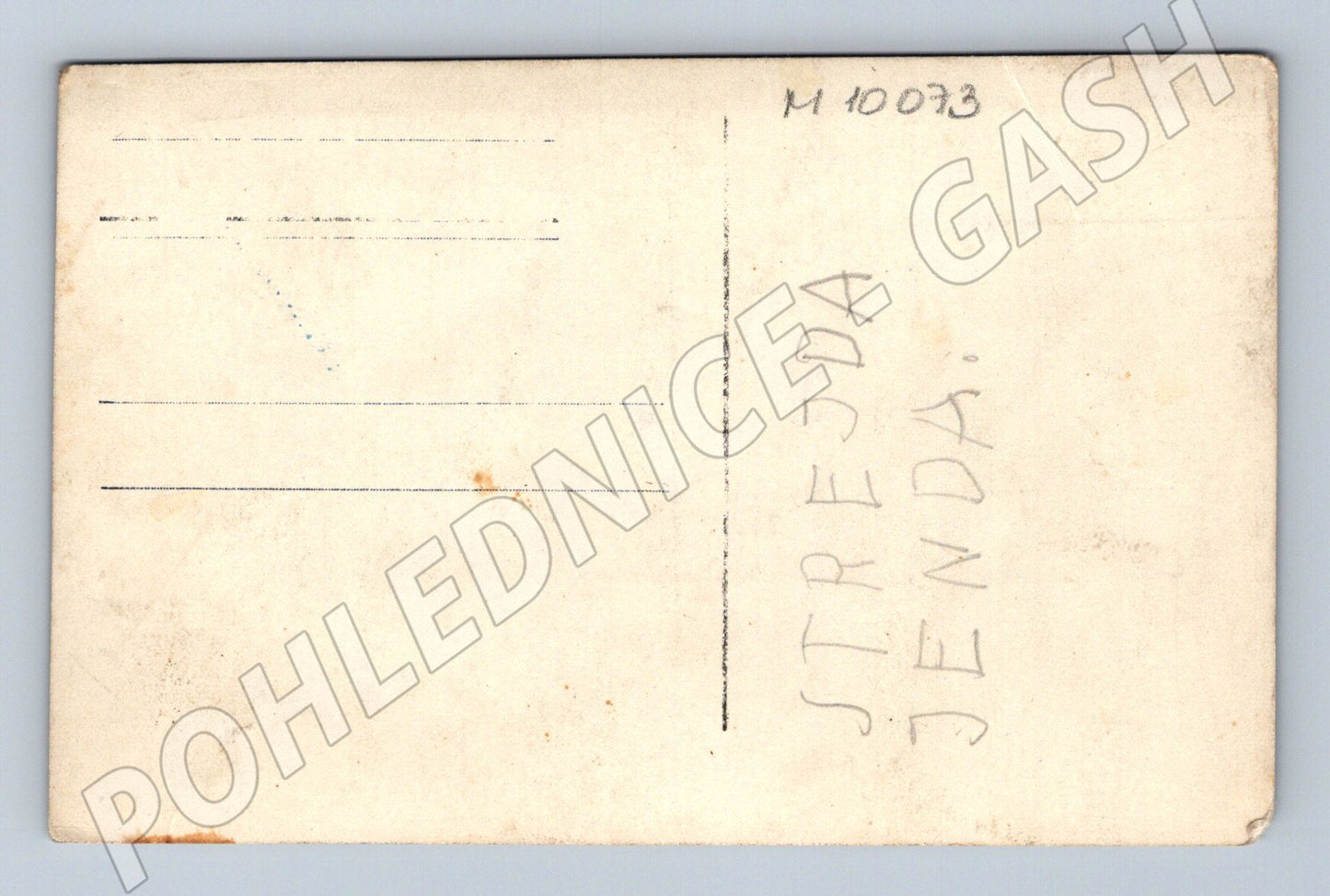 Pohlednice muž se dvěma koňmi venkov Strejda Jenda (M10073)