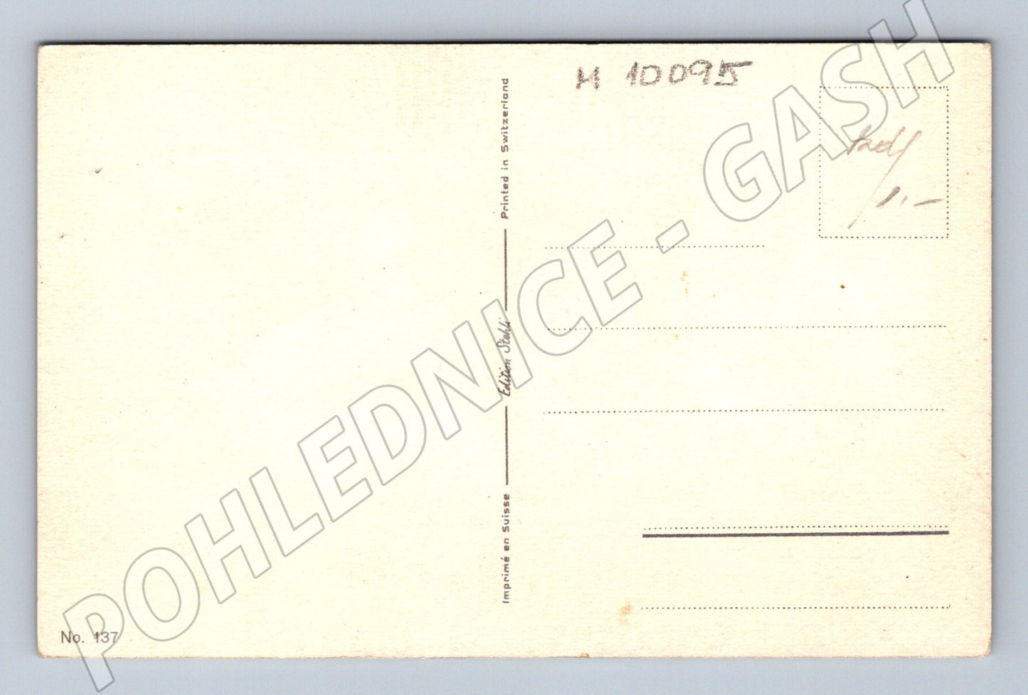 Pohlednice kachny u potůčku ilustrace Švýcarsko (M10095)