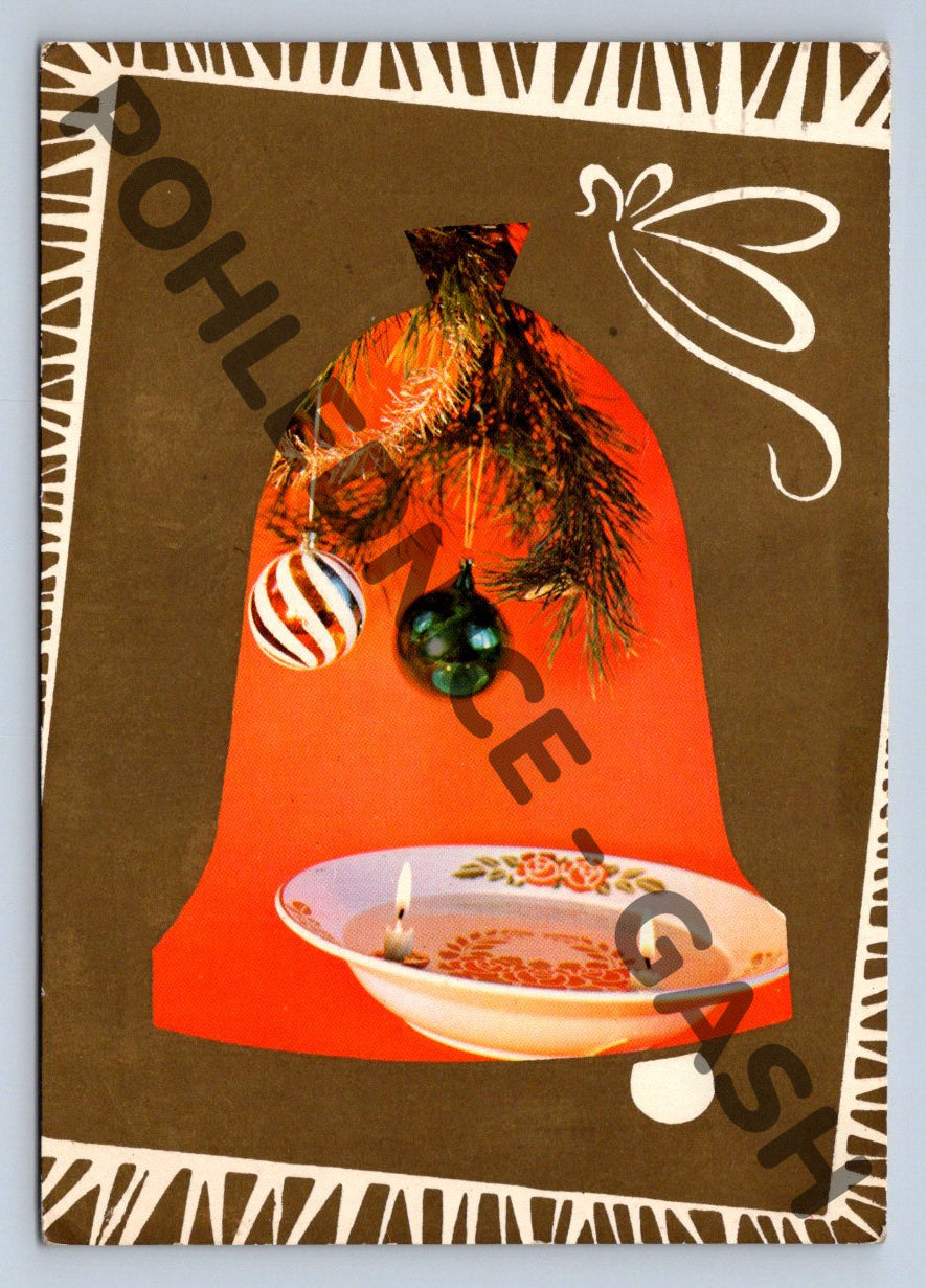 Pohlednice Vánoční ČSSR retro (M1014)