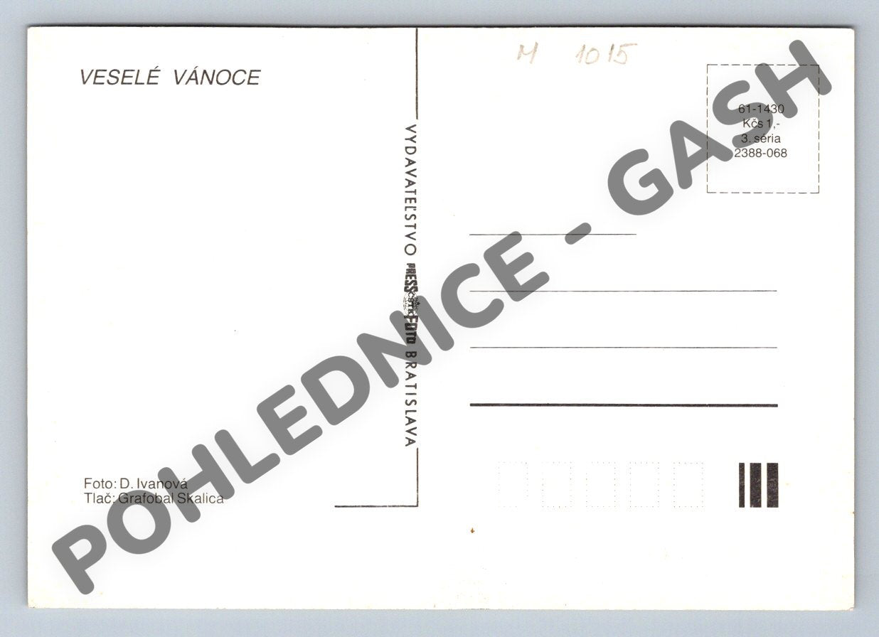 Pohlednice Vánoční Veselé Vánoce (M1015)