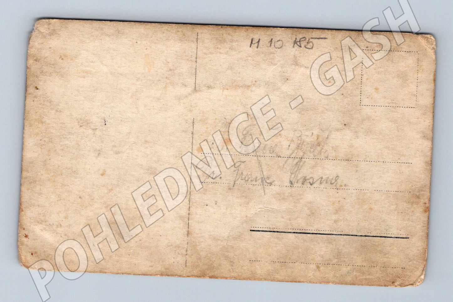 Wedding couple soldier old postcard (M10185)