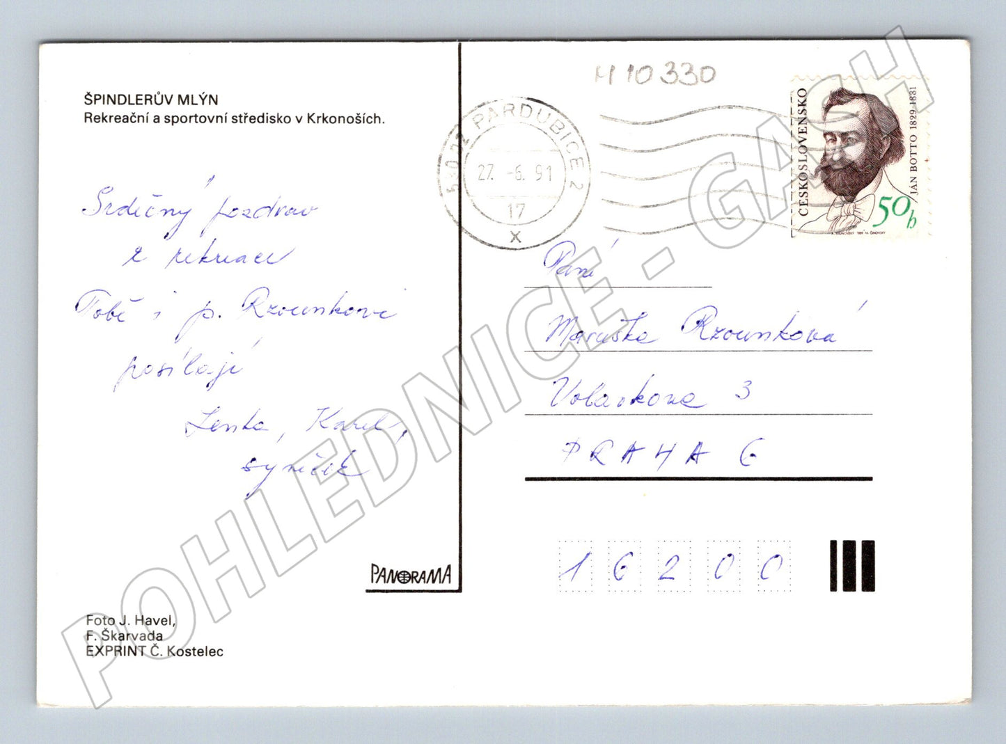 Pohlednice Špindlerův Mlýn - Krkonoše (M10330)
