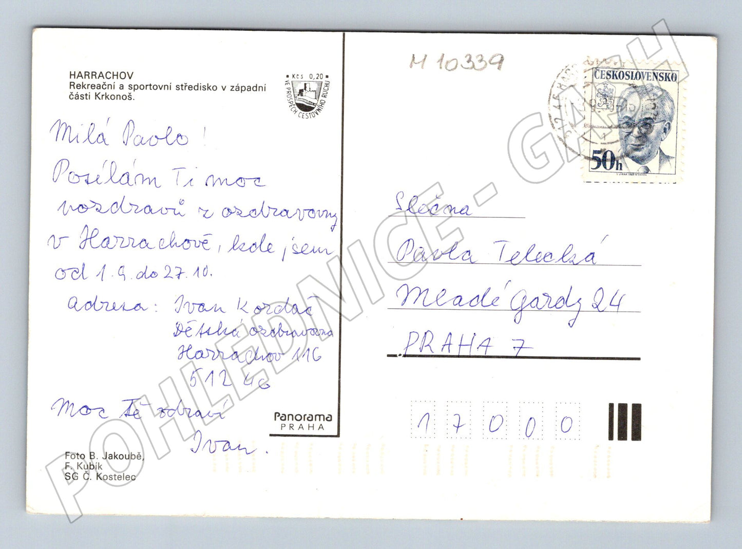 Pohlednice Harrachov Krkonoše – historická koláž (M10339)