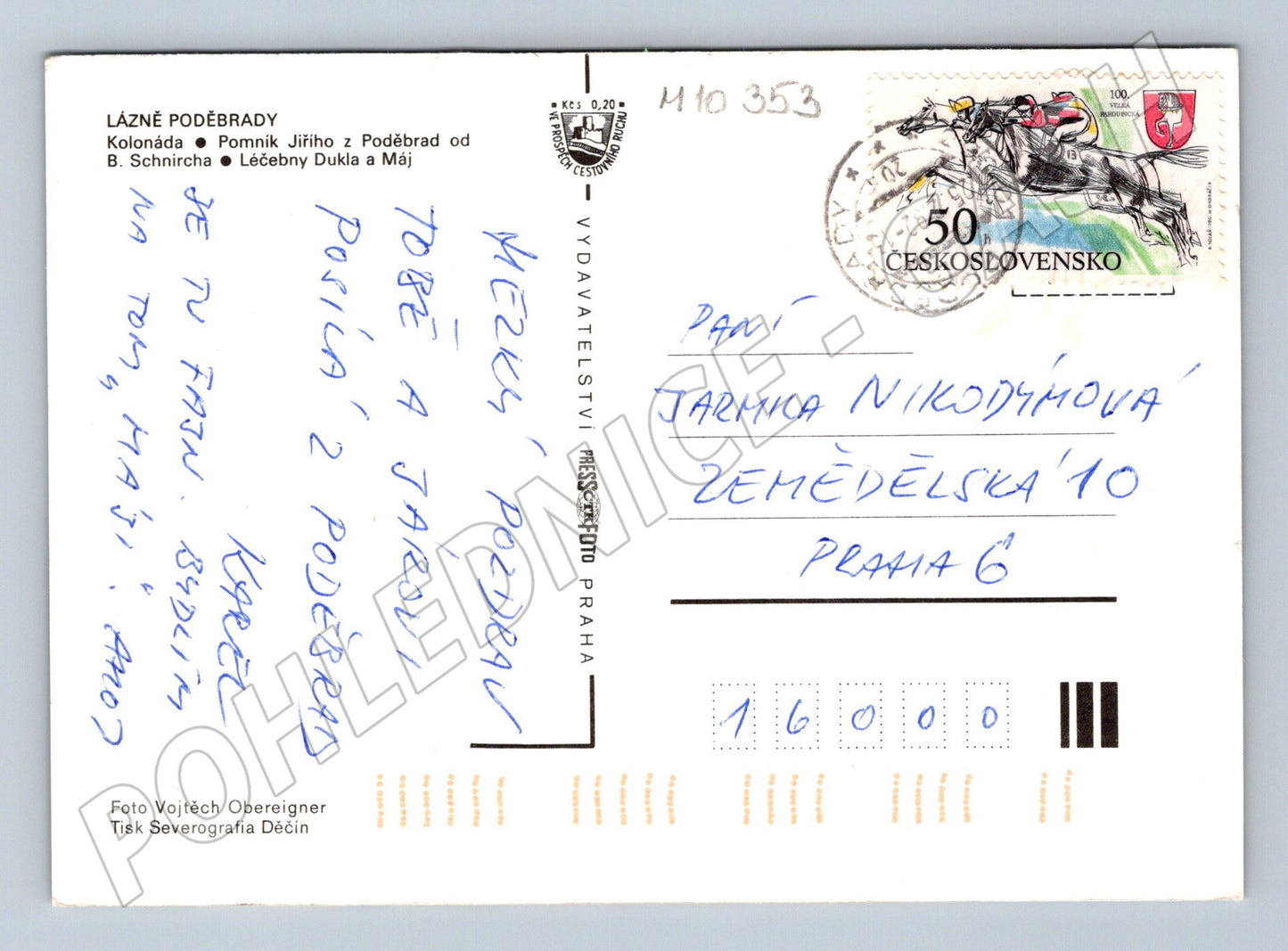 Pohlednice Lázně Poděbrady – více záběrů (M10353)