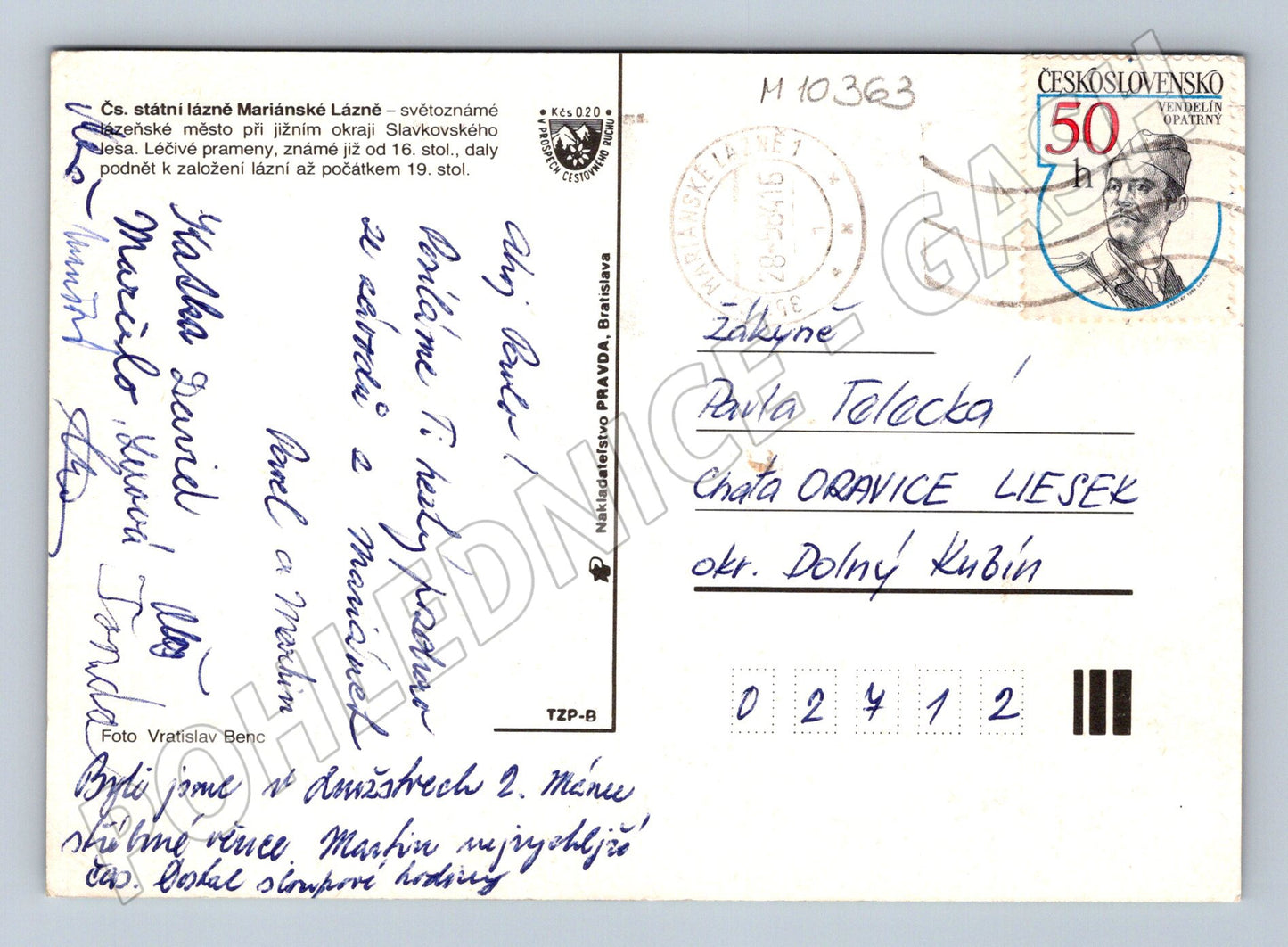 Pohlednice Mariánské Lázně – více pohledů, staré razítko (M10363)