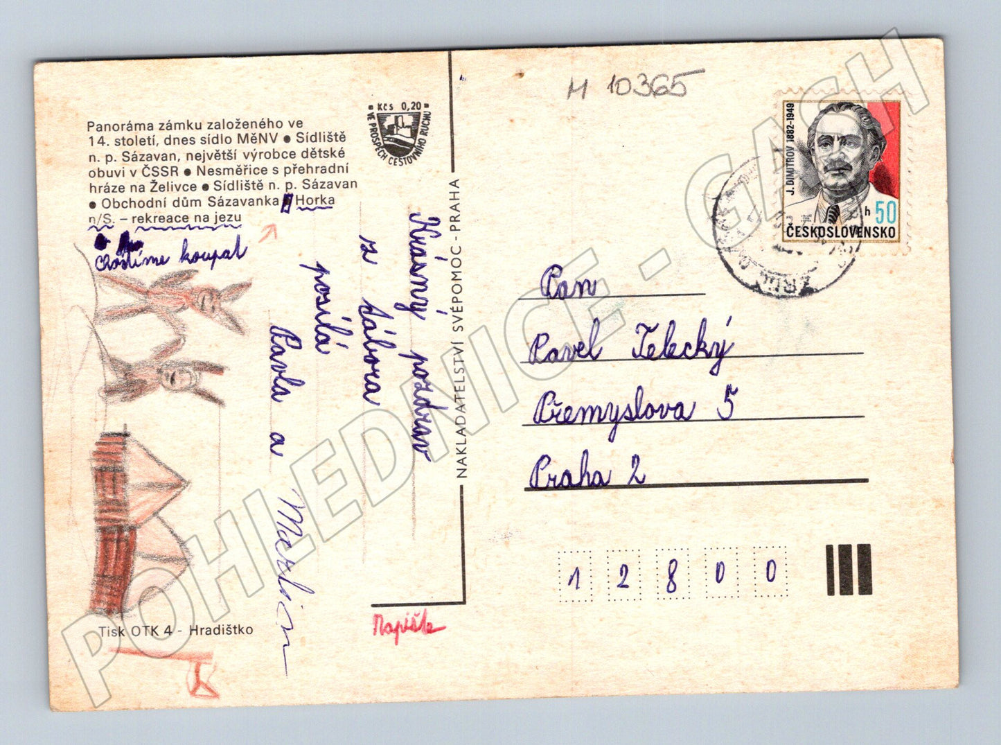 Pohlednice Zruč nad Sázavou – historická (M10365)