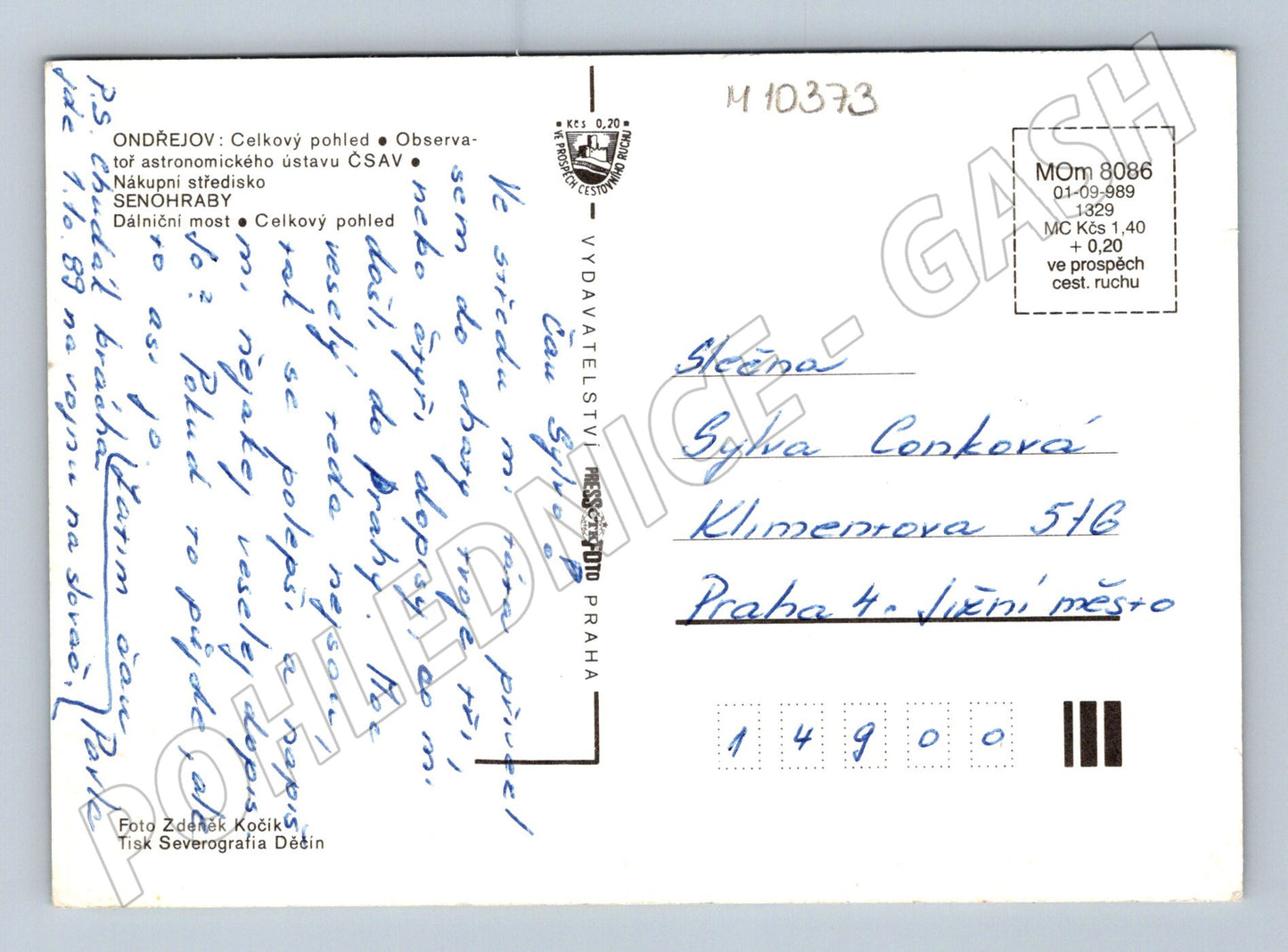 Pohlednice Ondřejov - Senohraby, observatoř (M10373)