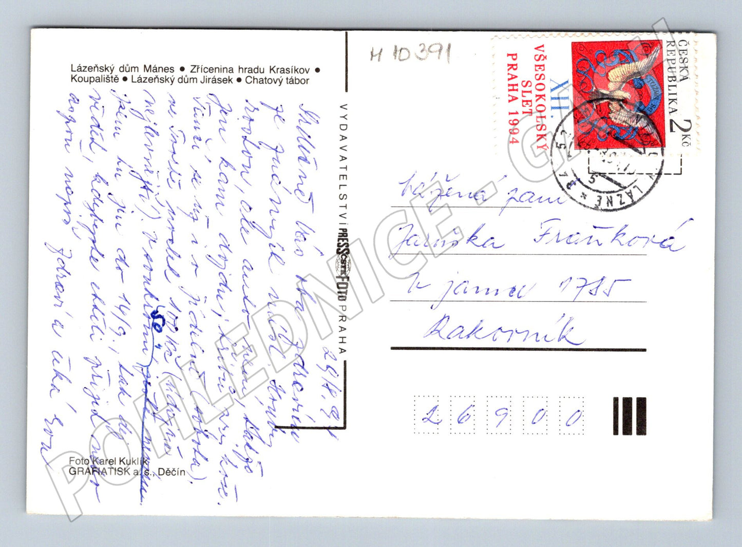Pohlednice Konstantinovy Lázně, více pohledů (M10391)