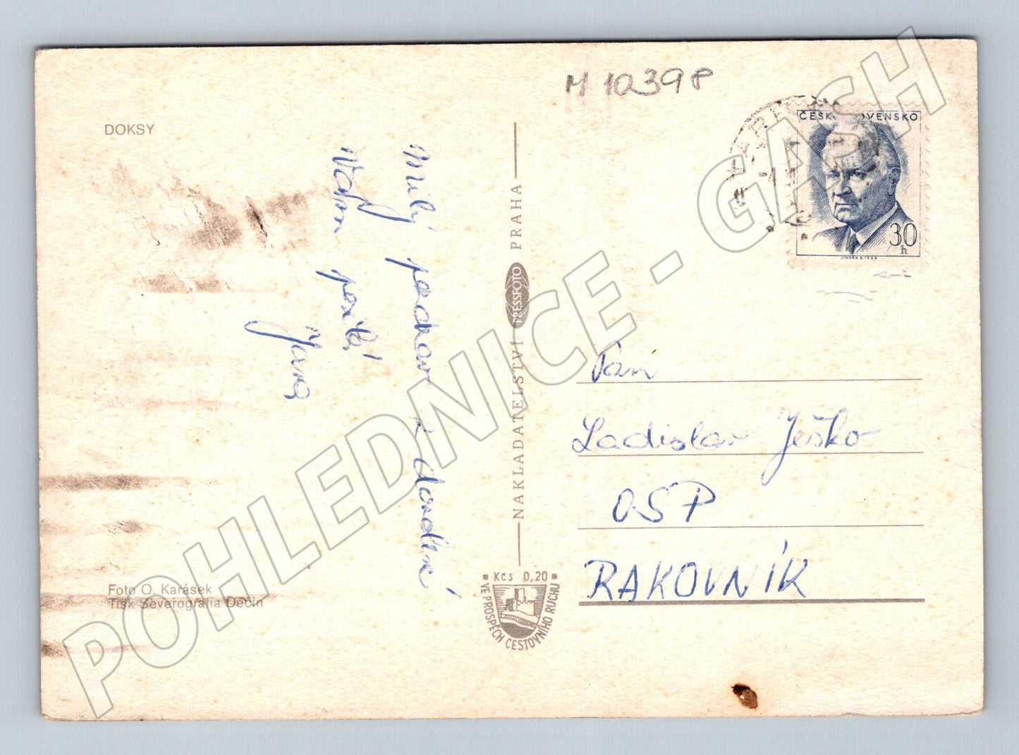 Pohlednice Doksy - koláž Máchovo jezero, zámek (M10398)