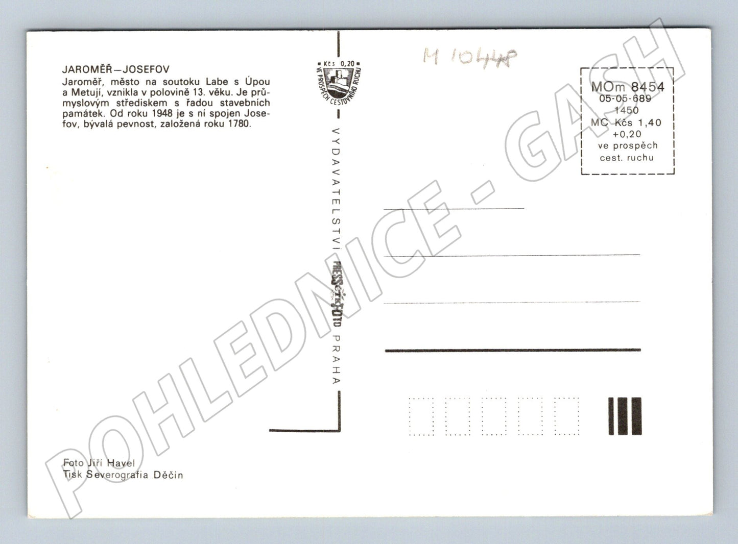 Pohlednice Jaroměř – Josefov, více záběrů (M10448)