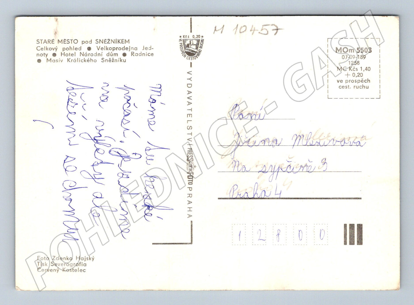 Pohlednice Staré Město pod Sněžníkem (M10457)