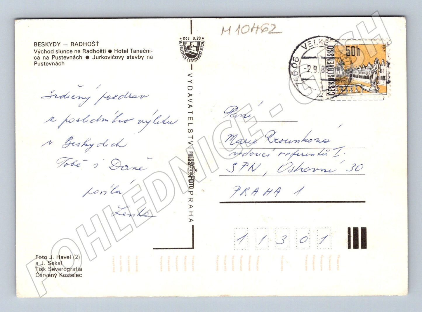 Pohlednice Pozdrav z Radhoště - Beskydy (M10462)