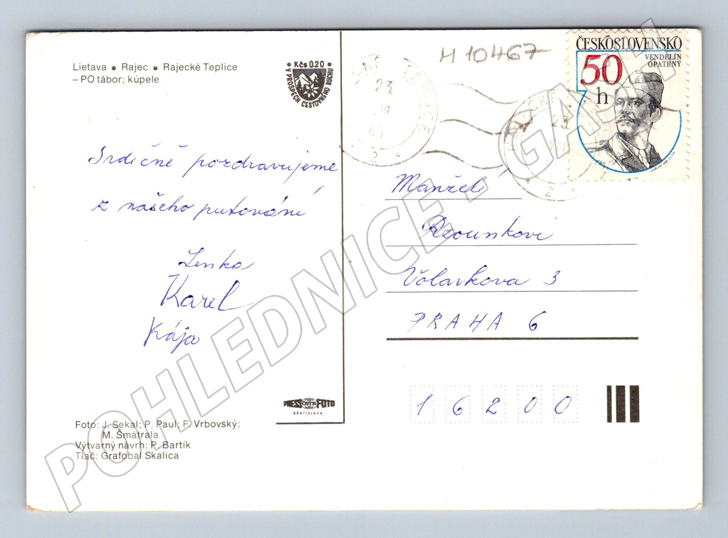 Pohlednice Pozdrav z Rajeckej doliny - Slovensko (M10467)