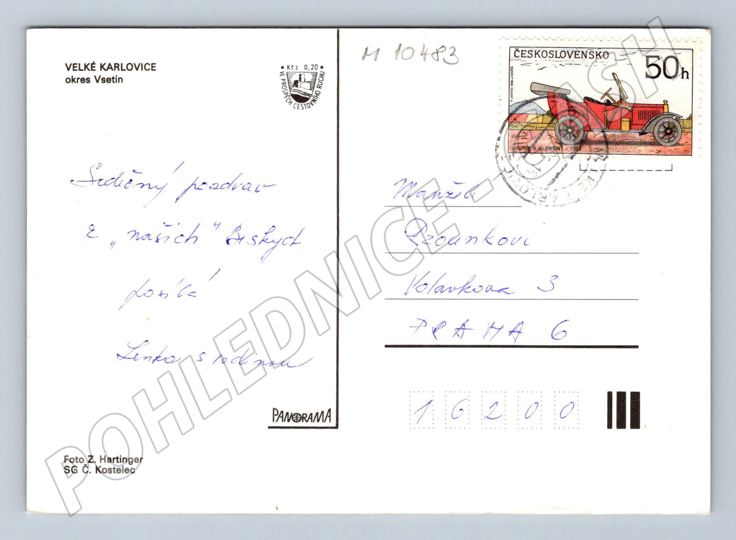 Pohlednice Velké Karlovice, Beskydy (M10483)
