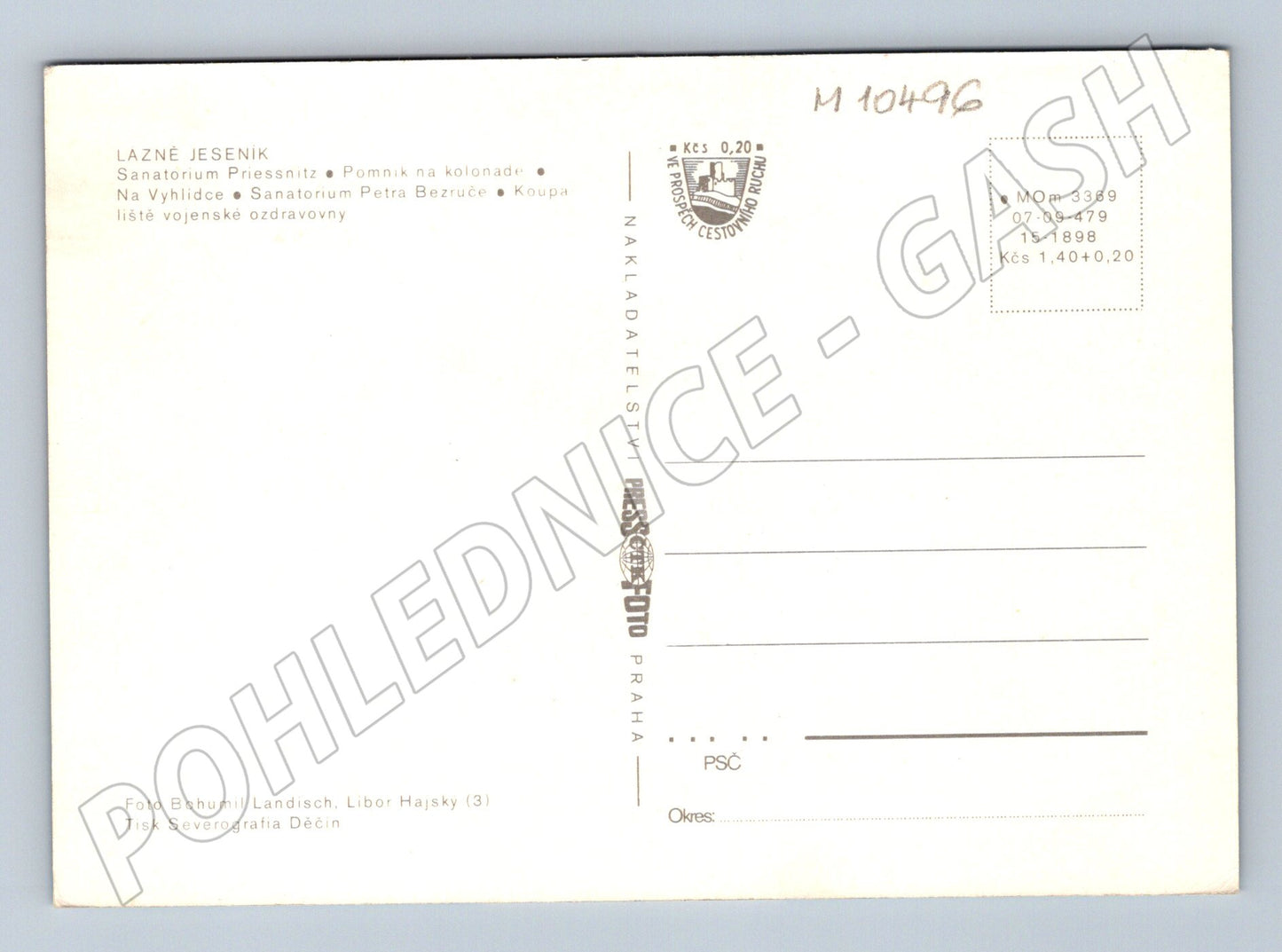 Pohlednice Lázně Jeseník – koláž (M10496)