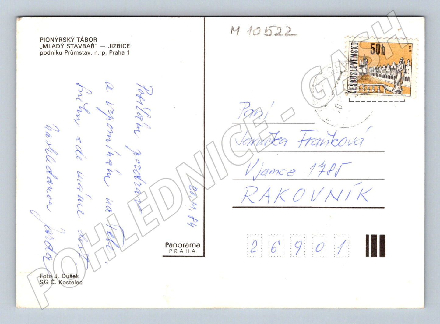Pohlednice Jizbice – Pionýrský tábor Mladý stavbař (M10522)
