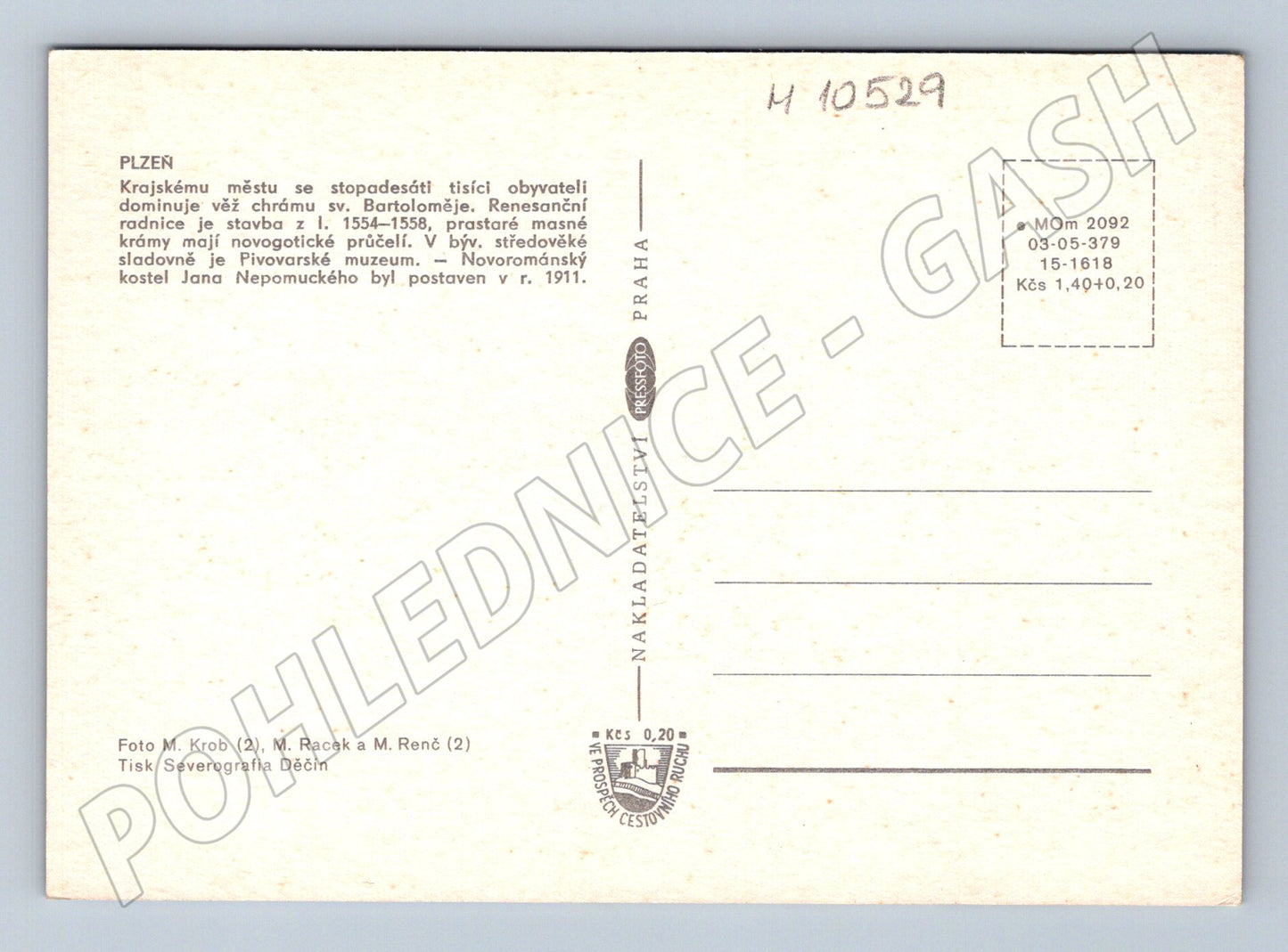 Pohlednice Plzeň Historie - více záběrů památek (M10529)