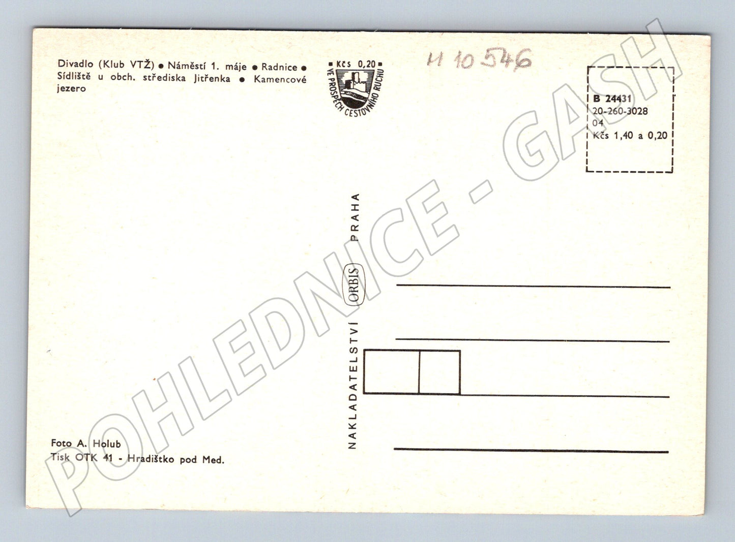 Pohlednice Chomutov – více motivů (M10546)