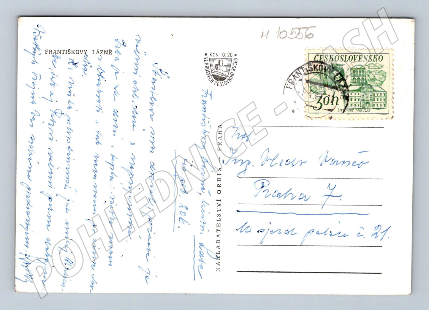 Pohlednice Františkovy Lázně, ČSR (M10556)