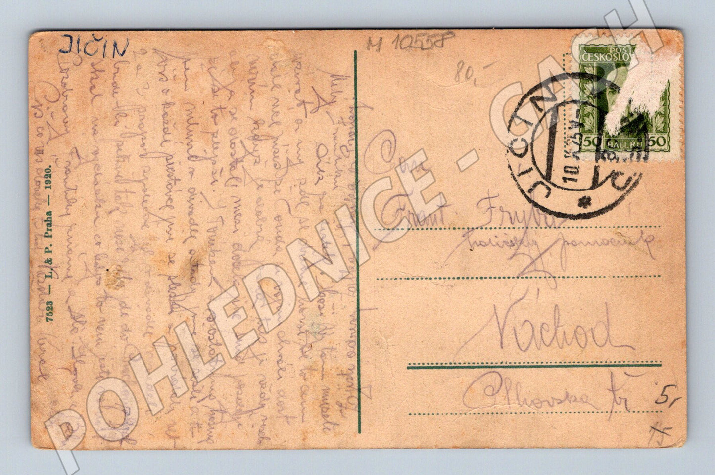 Pohlednice Jičín 1920 - více záběrů (M10558)