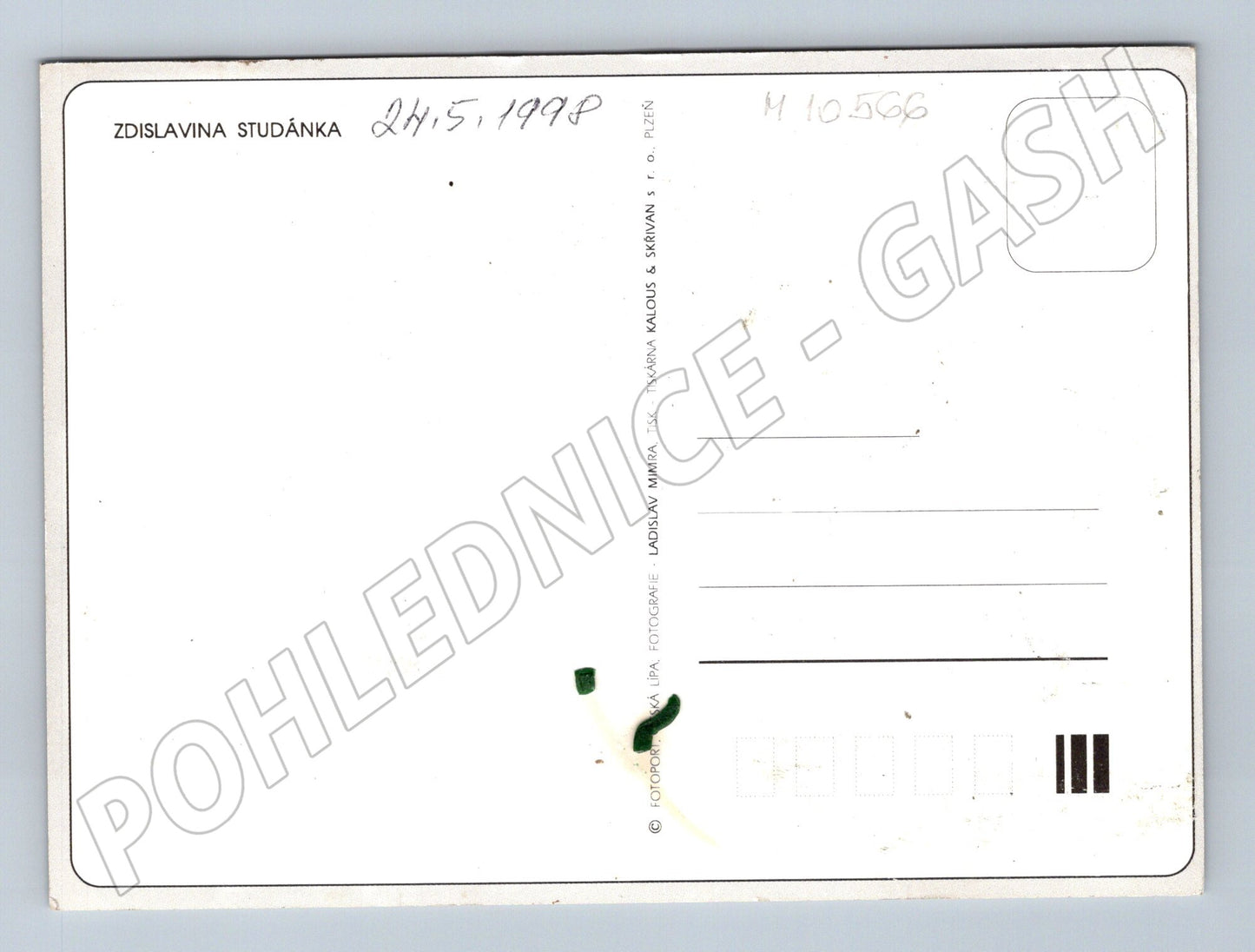 Pohlednice Zdislavina studánka - labutě - zima (M10566)