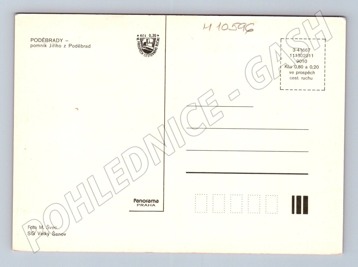 Pohlednice Poděbrady - pomník Jiřího z Poděbrad (M10596)