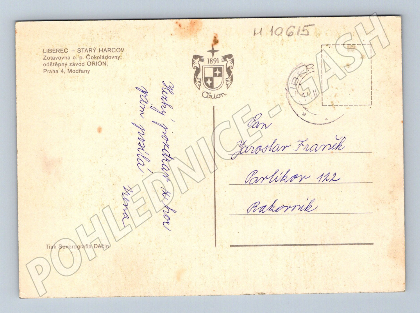Pohlednice Liberec Starý Harcov – zotavovna zimní krajina (M10615)