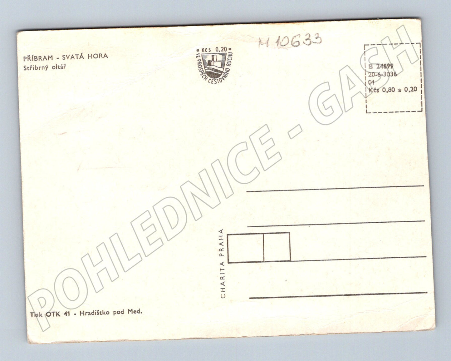 Pohlednice Příbram – Svatá Hora, Stříbrný oltář (M10633)