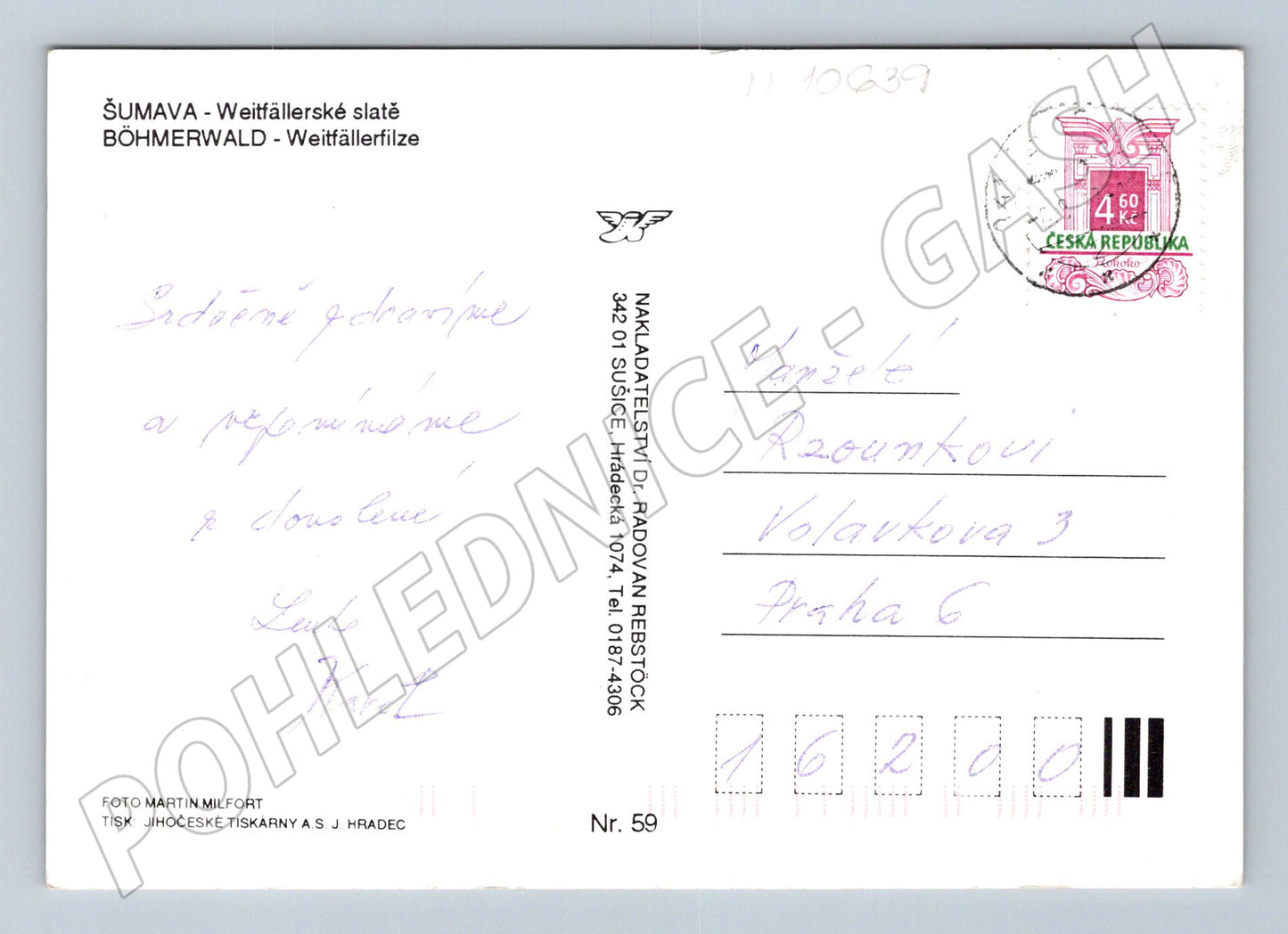Pohlednice Šumava - Weitfällerské slatě (M10639)