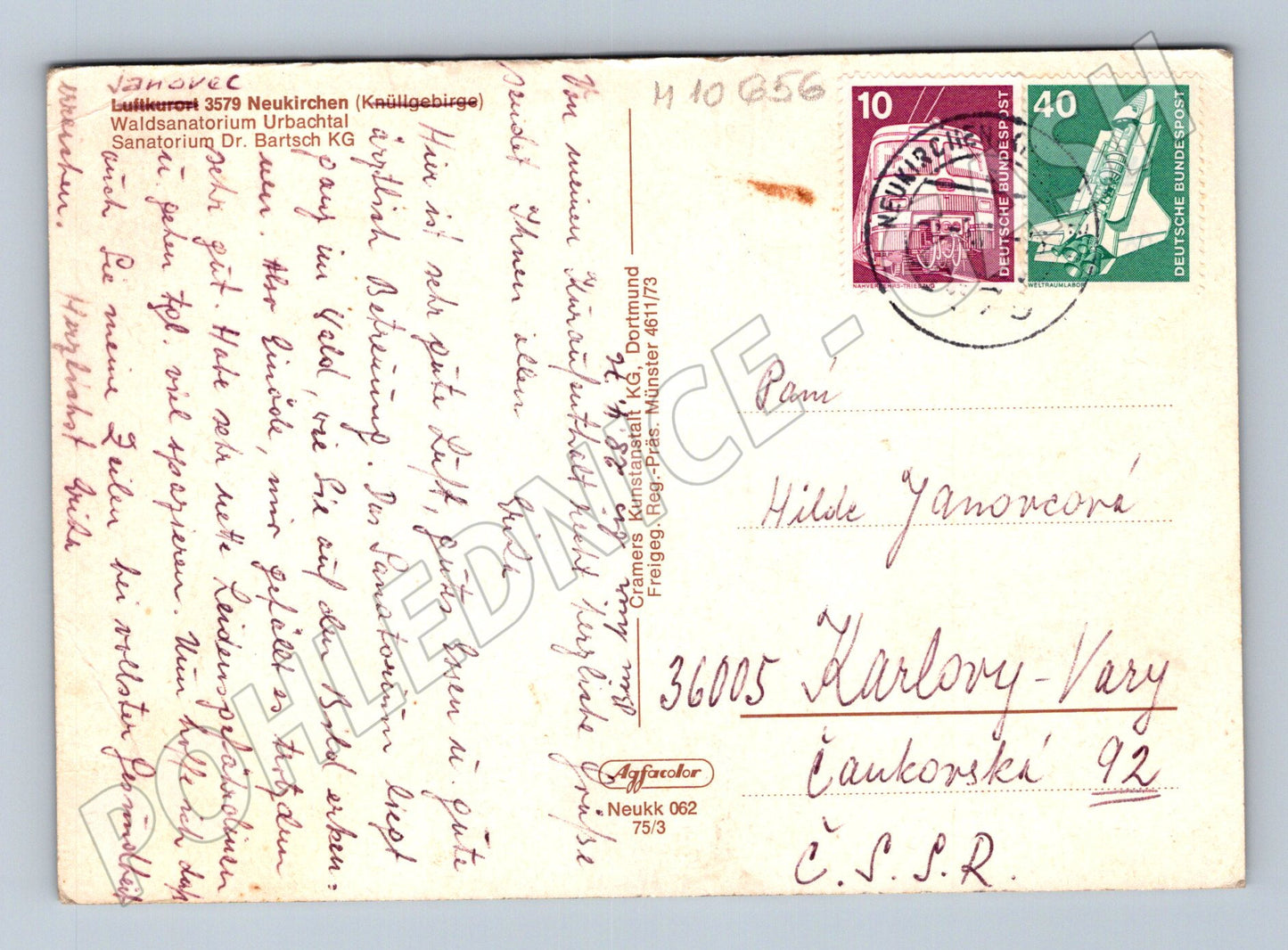 Pohlednice Letecký pohled na Waldsanatorium Urbachtal (M10656)