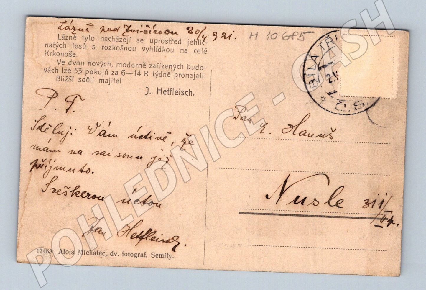 Pohlednice Lázně u Studně - Bílá Třemešná (M10685)